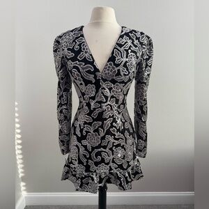 Dress the Population KelseySequin Floral Dress Medium NWT